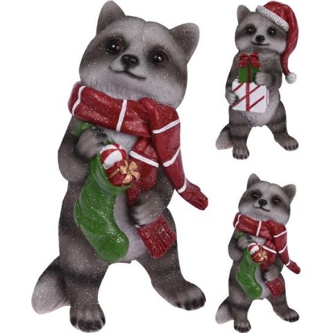 PROCIONE RESINA NATALE 22CM 2